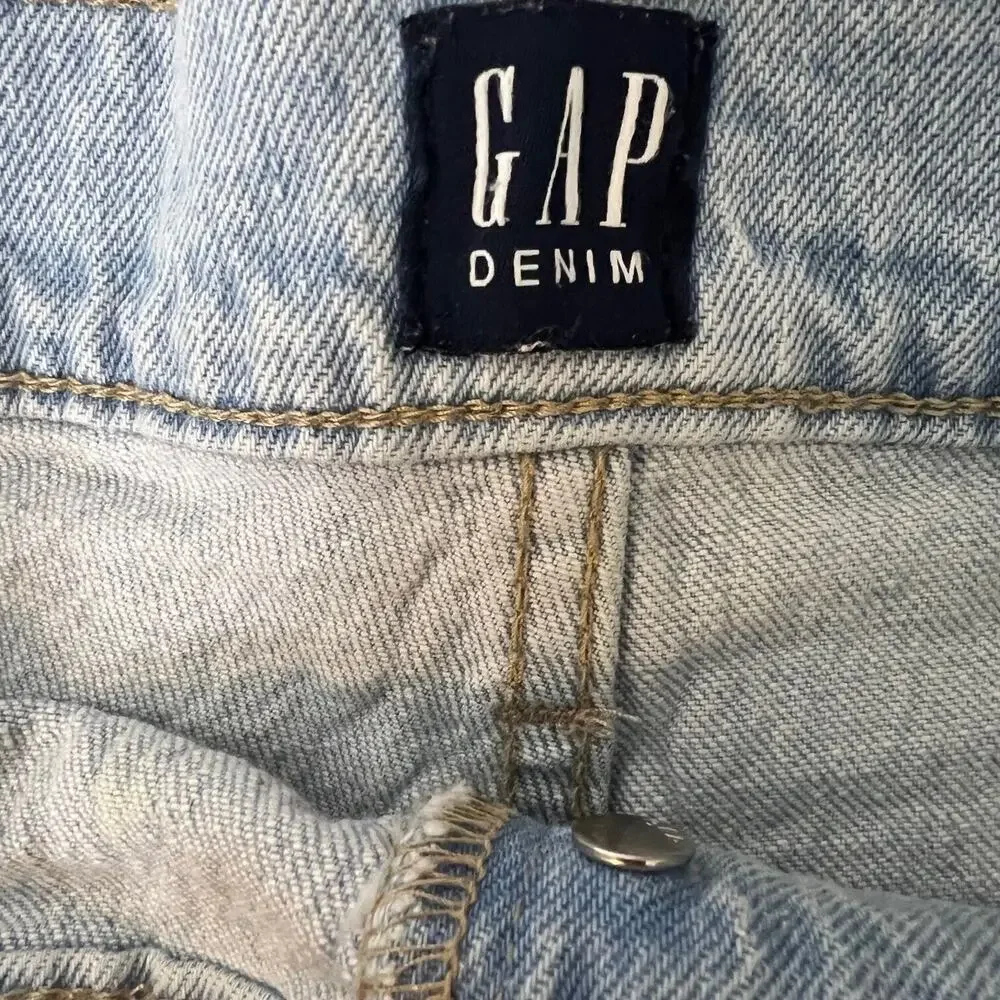 Gap Denim Womens Cheeky Shorts 12/31 Blue Light Wash Denim Cutoffs Button Fly